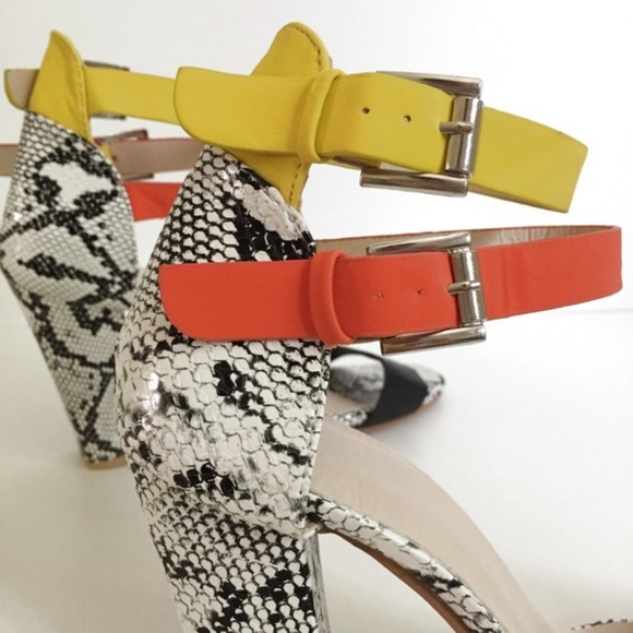 High Heeled Sexy Snakeskin Gladiator Sandals - Picture 3 of 6